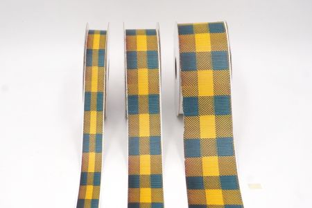 Kräftiges Gelb & Türkis Karoband_AI